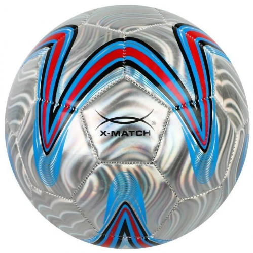 Мяч футбольный X-Match, 1 слой PVC, металлик арт.56487 фото 2