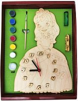Часы с циферблатом под роспись "Принцесса" с красками арт.ДНИ136