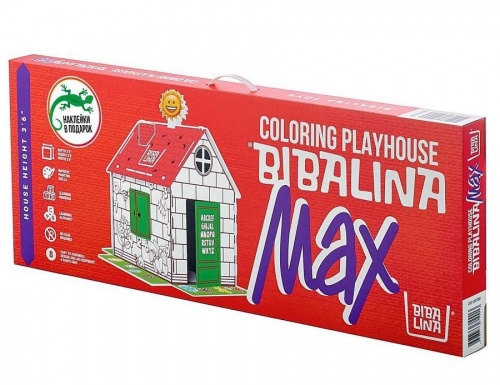 Картонный домик BIBALINA BBL003-002 MAX, с английским алфавитом и наклейками фото 3