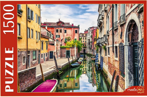 Рыжий кот. Пазлы 1500 эл. арт.0624 "Италия. Яркая улица в Венеции" фото 4