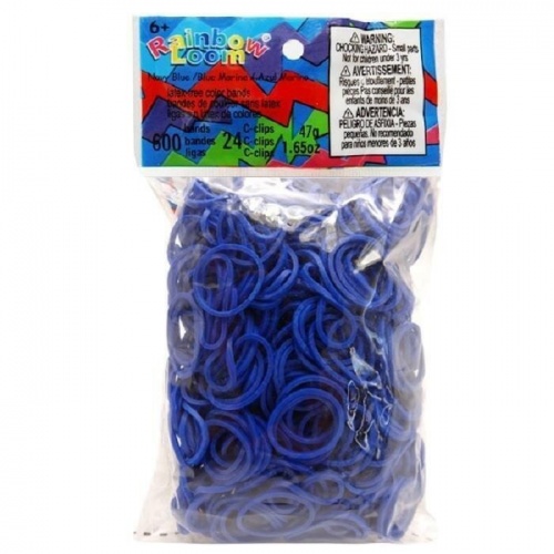 Резиночки для плетения браслетов RAINBOW LOOM, темно-синие фото 2