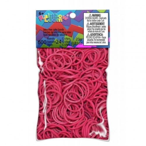 Резиночки для плетения браслетов RAINBOW LOOM, фуксия фото 2