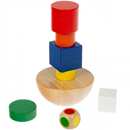 Развивающие игры из дерева Bondibon игра-балансир «ВОЗВЕДИ БАШНЮ», BOX фото 6