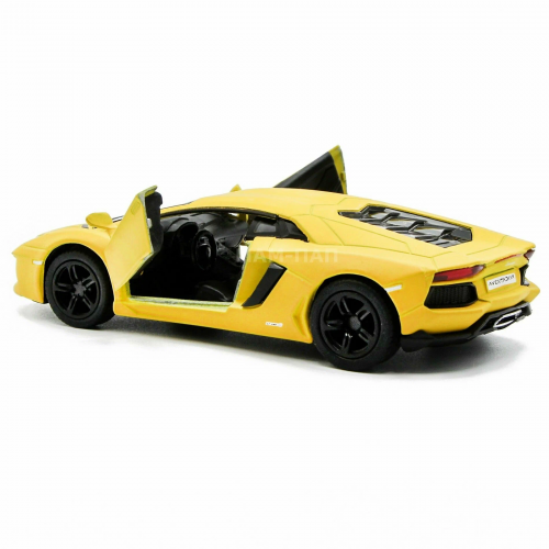 Kinsmart. Модель арт.КТ5355/1 "Lamborghini Aventador LP 700-4" 1:38 (желтая) инерц. фото 5