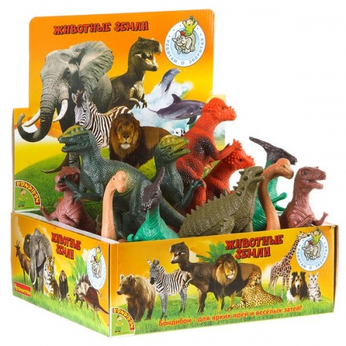 Набор животных BONDIBON "Ребятам о Зверятах", динозавры, 6 видов, 10-13", D/B 12 шт. фото 2