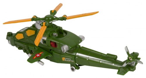 Игр. пласт. на бат. военный вертолёт, PVC 16x14x42 см, 2 вида, арт. KY80306-4. фото 3