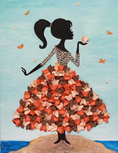 Мозаика из пайеток ВОЛШЕБНАЯ МАСТЕРСКАЯ МХ-22 Девочка с бабочками фото 2