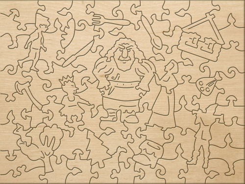 Страна сказок Фигурный деревянный пазл  "Мальчик с пальчик" арт.8322 /48 фото 5