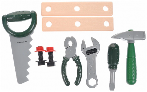 Klein Bosch. 8465 Набор инструментов в кейсе (плоскогубцы,молоток,ключ,ножовка,отвертка,болты) фото 2