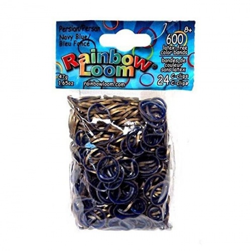 Резиночки для плетения браслетов RAINBOW LOOM, Персидская коллекция - синий фото 2