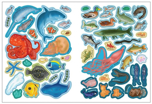 Росмэн. Игры с многоразовыми наклейками "Подводный мир"  арт.35428 фото 2