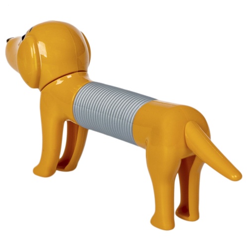 Игрушка-антистресс собачка трубочка Bondibon, Blister, коричнево-серая фото 4