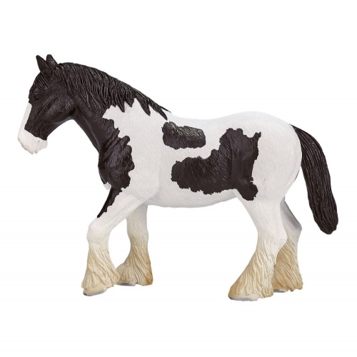 Лошадь Клейдесдаль, черно-белая фото 5