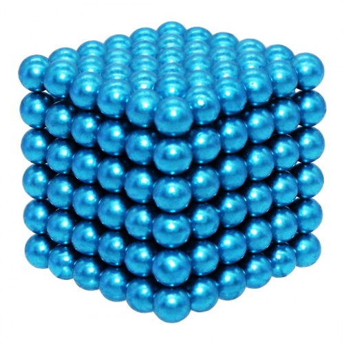 Magnetic Cube, голубой, 216 шариков, 5 мм фото 3