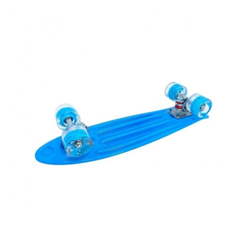 Скейт Голубой со светящимися колесами фото 2