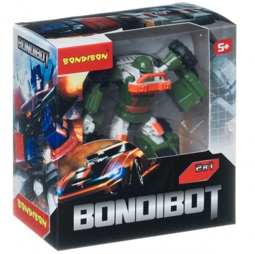 Трансформер 2в1 BONDIBOT робот-зелёный внедорожник, Bondibon BOX 17,4x15,7x8,5 см, арт. 888-6. фото 2