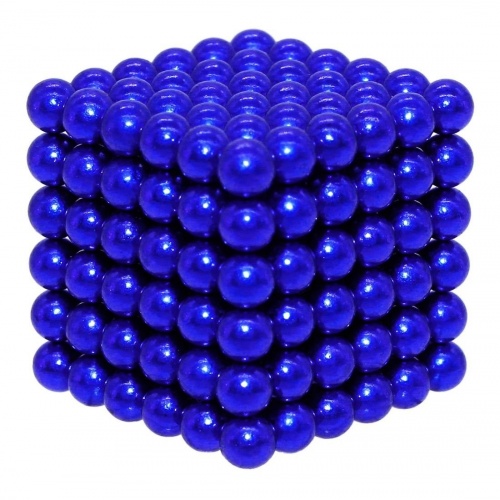 Magnetic Cube, синий, 216 шариков, 5 мм фото 3