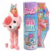 Mattel. Кукла "Барби милашка-проявляшка" в плюшевом костюме ламы арт.HJL60