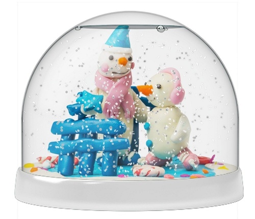Набор для творчества MAGIC MOMENTS mm-1 Волшебный шар Снеговики фото 3