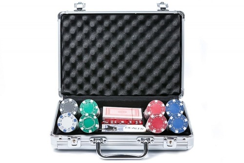 "Diсe 200",  Профессиональный набор для игры в покер.  200фишек по 11,5 грамм без номинала. 2 колоды карт. фото 2