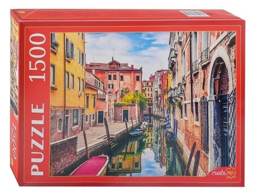 Рыжий кот. Пазлы 1500 эл. арт.0624 "Италия. Яркая улица в Венеции" фото 2