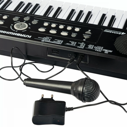 Инструм. муз. на батар., Синтезатор Клавишник Bondibon, 49 клавиш, с микрофоном и блоком питания,сте фото 5