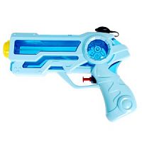 Водный пистолет Bondibon "Наше Лето", РАС 22х16х4,5 см, голубой с синим.