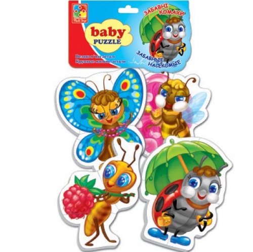 VladiToys. Мягкие пазлы (Baby puzzle) арт.VT1106-06 "Забавные насекомые" /100 в пакете фото 2