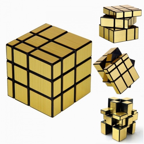 Зеркальный Кубик 3х3 Золото фото 4