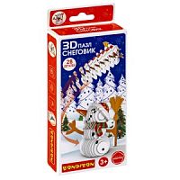 Новогодний набор Пазл 3D "Снеговик" BONDIBON