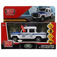 Технопарк. Модель "Land Rover Defender Pickup Полиция" металл. звук 12см арт.DEFPICKUP-12SLPOL-ARMWH