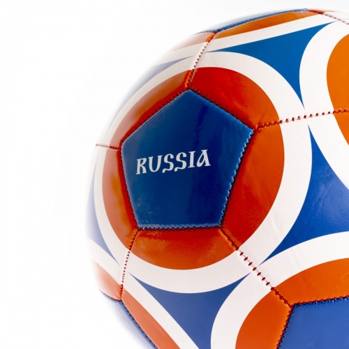 Мяч футбольный, 280-300г, №5, PVC, глянц., 1 слой, Россия. фото 6