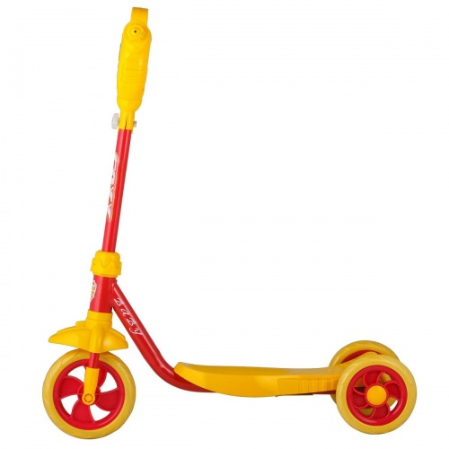 Самокат городской Foxx Baby с пластиковой платформой и EVA колесами 115мм (и.упак), желто-красный #1 фото 4