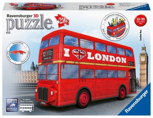 3D Пазл "Лондонский автобус", 216 эл. фото 2