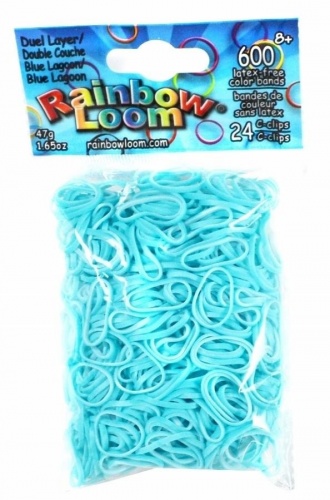 Резиночки для плетения браслетов RAINBOW LOOM Голубая лагуна Перламутр фото 2