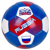 Мяч футб.,230/250г, №5, PVC ,matt, 1poly cot,"RUSSIA"