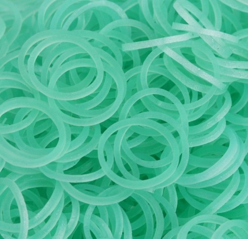 Резиночки для плетения браслетов RAINBOW LOOM, коллекция Перламутр - Карибы, зеленый фото 4