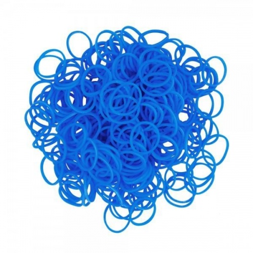Резиночки для плетения браслетов RAINBOW LOOM Неон, голубые фото 2