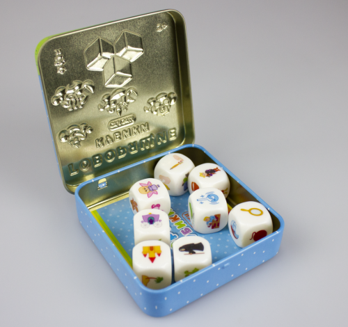 Игра "Говорящие кубики" Сказки (жестяная коробочка) фото 3