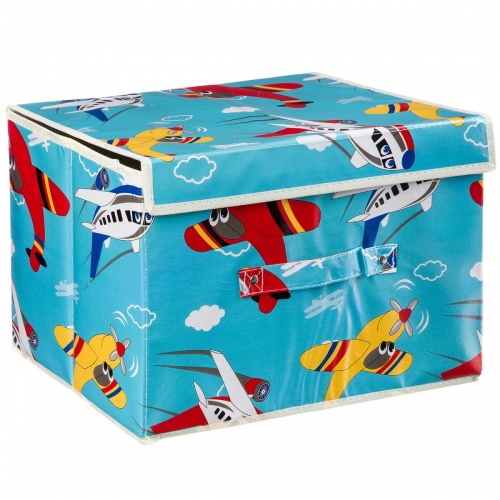 Ящик для хранения игрушек "Самолёты",  размер в сборе: 25х25х38 см, РАС 38?8?3 см фото 2
