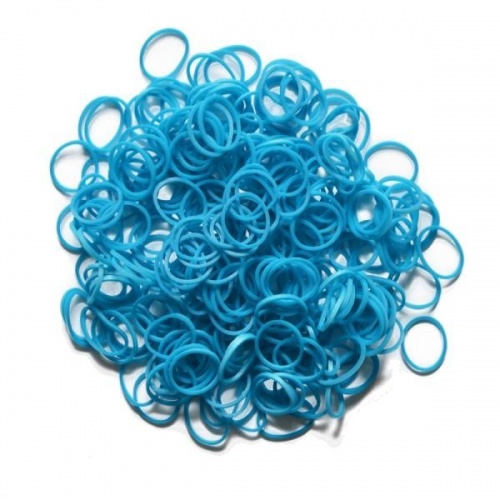 Резиночки для плетения браслетов RAINBOW LOOM Голубой металлик фото 3