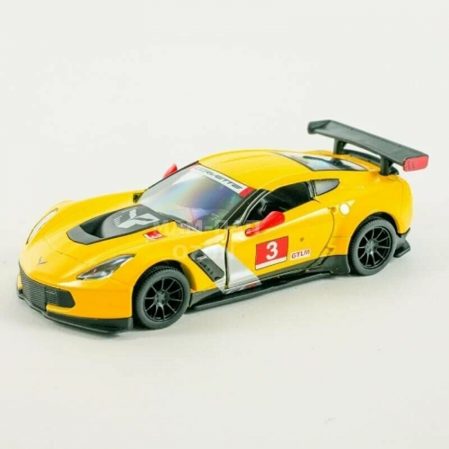 Kinsmart. Модель арт.КТ5397/1 "Corvette C7. R Race Car 2016" 1:36 (желтая) инерц. фото 7