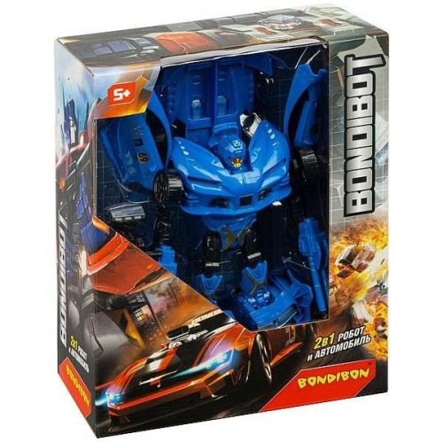 Трансформер 2в1 BONDIBOT робот и автомобиль, Bondibon BOX 22,5x27,5х10 см, цвет синий, арт.HF7277AB. фото 2