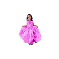 карнав.наб.: розовое платье с цветами 10-12