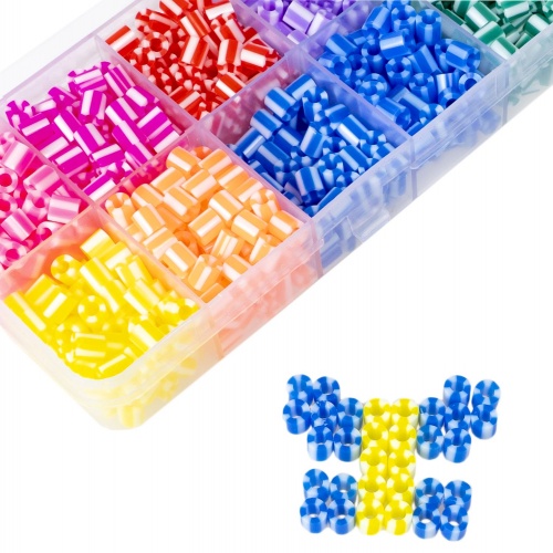 Набор для творчества  BONDIBON. Термомозаика бусины двухцветные (10 цветов, 850 бусин) фото 5