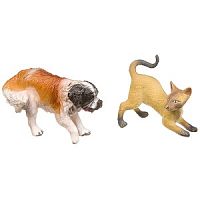 Набор пвх кошка с собакой, серия "Мир вокруг нас", РАС 16,5?14,5 см, 6 видов, арт.M7593-16.