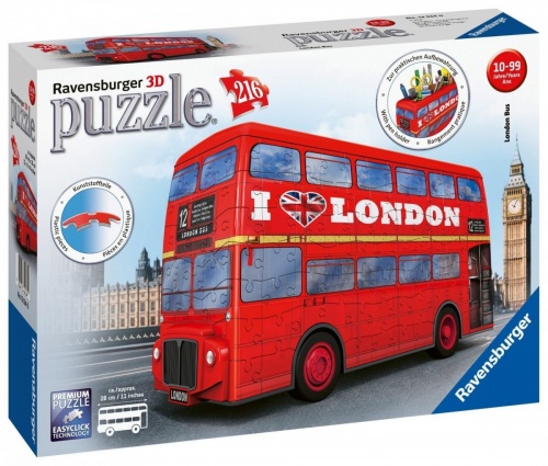3D Пазл "Лондонский автобус", 216 эл. фото 3