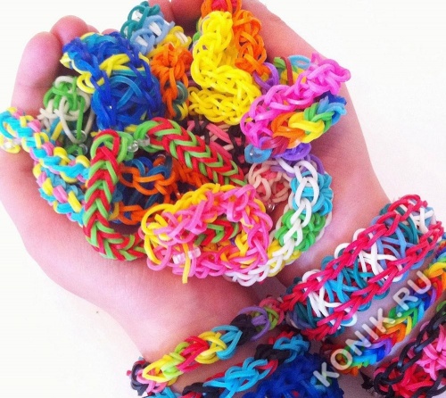 Резиночки для плетения браслетов RAINBOW LOOM, бирюзовые фото 5