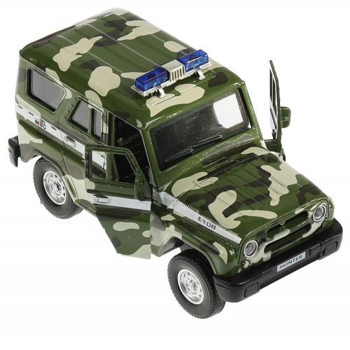 Технопарк. Модель "Uaz Hunter/Lada Камуфляж" металл 12 см,дв,баг,инерц, арт.HUNTERLADA4X4-12DB12-MIL фото 7