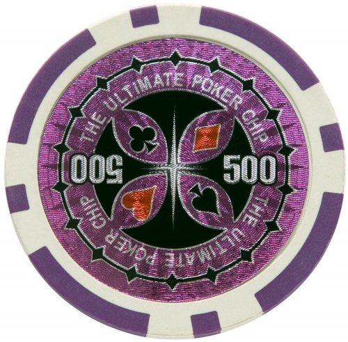 "Ultimate 500 Silver",  Профессиональный набор для игры в покер. фото 9